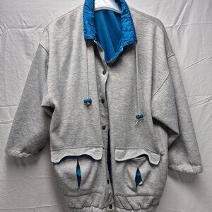 Vintage Reversible Jacket Teal/Gray Medium